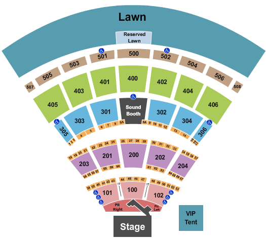 Darien Lake Amphitheater Lumineers Seating Chart
