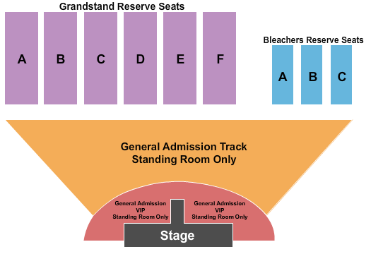 Darke County Fairgrounds Endstage GA & GA VIP Seating Chart