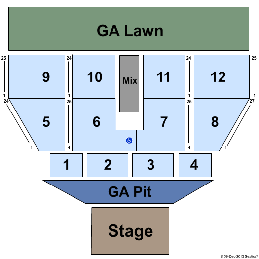 Maine Savings Amphitheater Arcade Fire Seating Chart