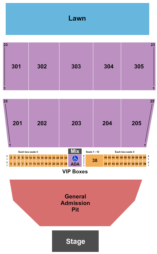 Darling's Waterfront Pavilion Seating Chart & Maps Bangor