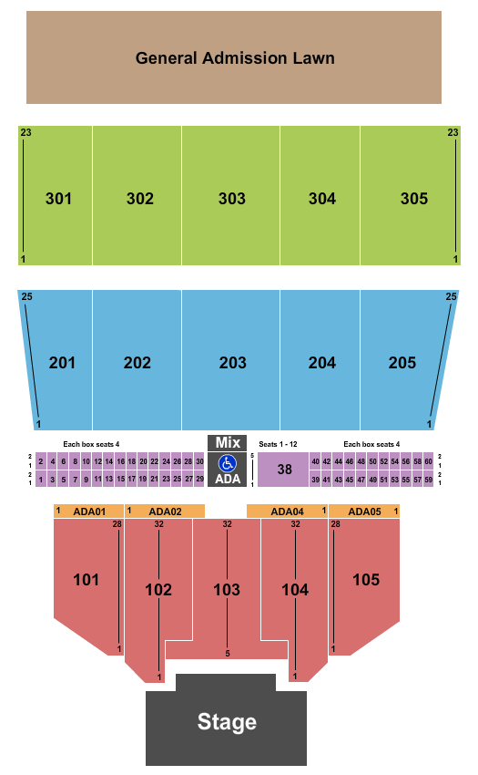 Waterfront Seating Chart