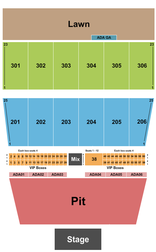 Maine Savings Amphitheater seating chart event tickets center