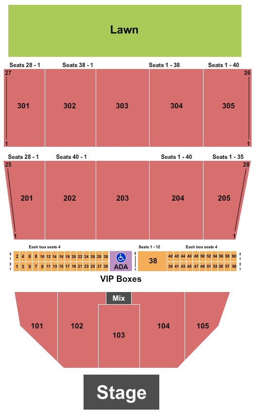 Waterfront Pavilion Bangor Me Seating Chart