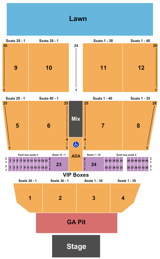 Maine Savings Amphitheater Reserved Small GA Pit 2 Seating Chart