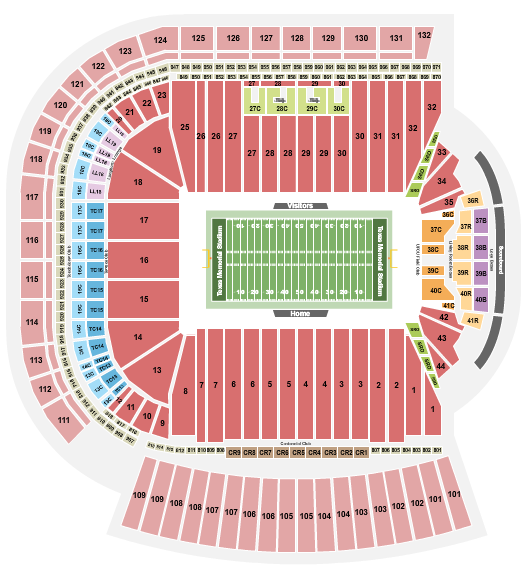 Darrell K. Royal - Texas Memorial Stadium seating chart