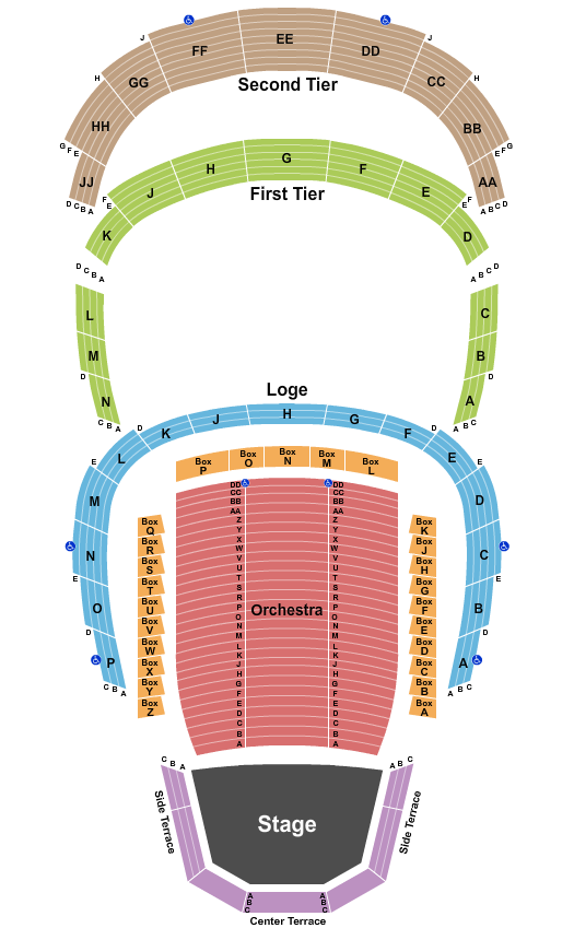 Davies Symphony Hall End Stage Split Orch Seating Chart