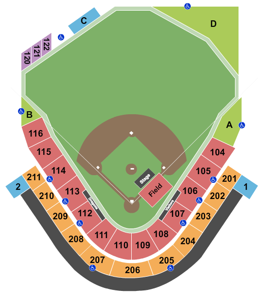 Day Air Ballpark Comedy Seating Chart