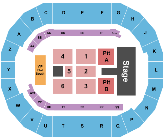 Days of 47 Arena at Utah State Fair Park Endstage Pit Seating Chart