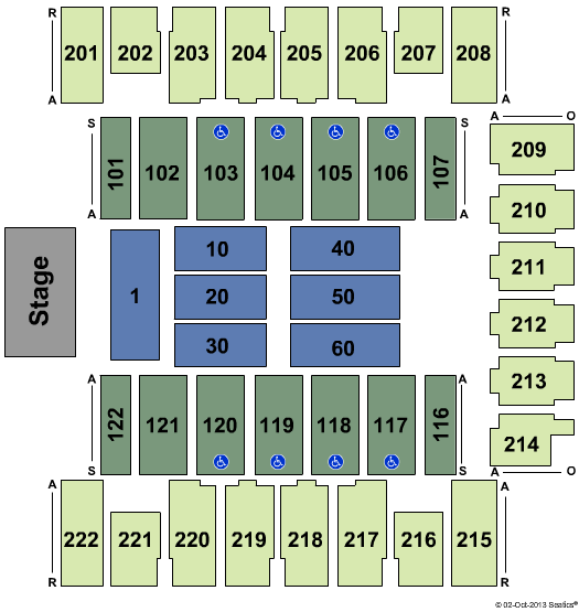 Daytona Beach Ocean Center End Stage Seating Chart