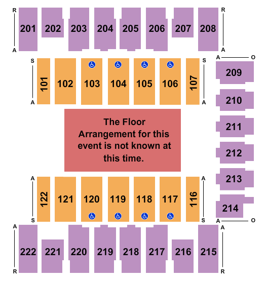 Daytona Beach Ocean Center Generic Floor Seating Chart