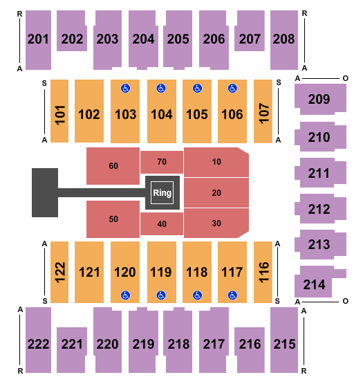 Daytona Beach Ocean Center WWE 2 Seating Chart