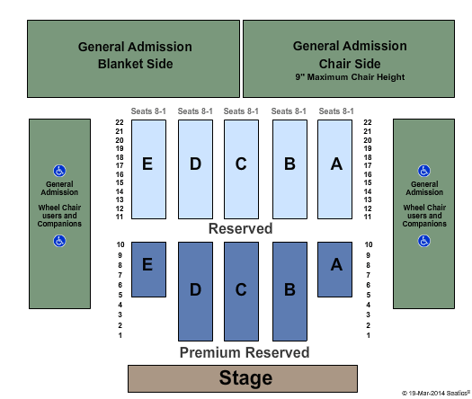 Snow Park Outdoor Amphitheater Seating Map