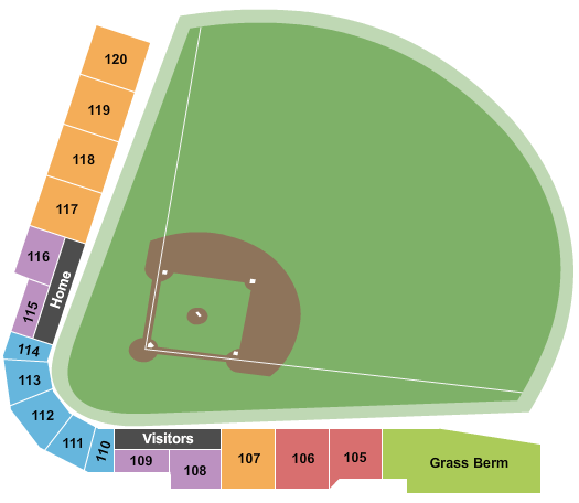 Dehler Park Baseball Seating Chart