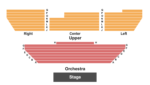 Del E. Webb Center For The Performing Arts - Wickenburg End Stage Seating Chart
