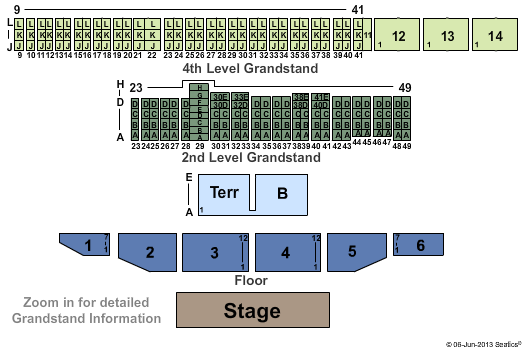 Del Mar Fairgrounds Grand Stand Seating Chart