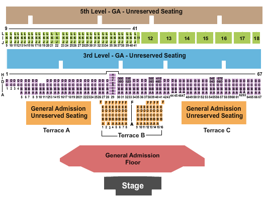 Del Mar Fairgrounds End Stage GA Seating Chart
