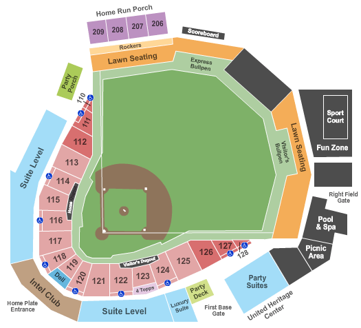 Dell Diamond Baseball Seating Chart