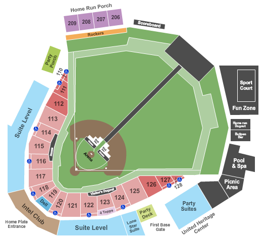 Dell Diamond Rodeo Seating Chart