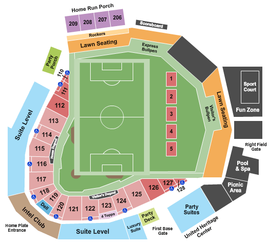 Dell Diamond Soccer Seating Chart