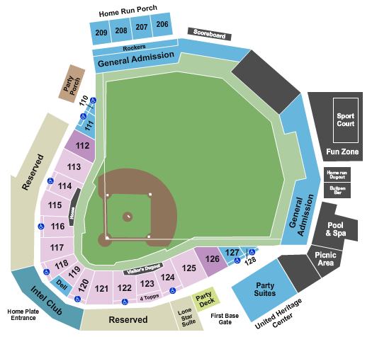 Dell Diamond Softball Seating Chart