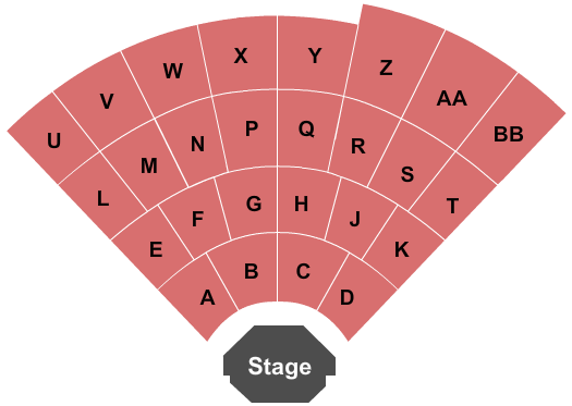 Dell Music Center Endstage - No Lawn Seating Chart