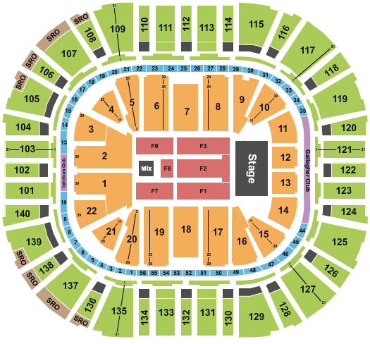 Delta Center Endstage 6 Seating Chart