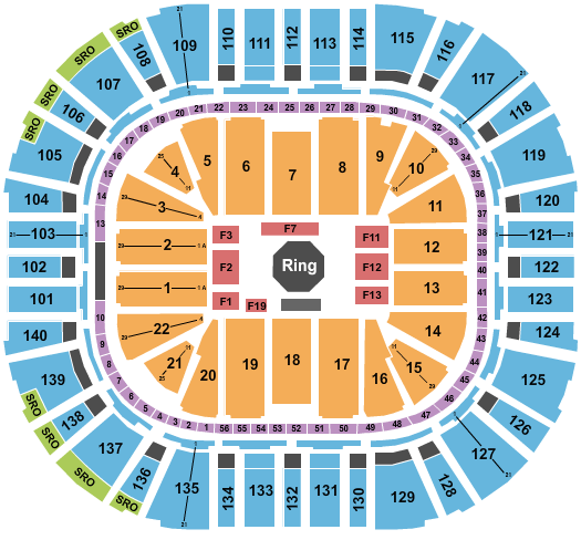 Delta Center UFC 3 Seating Chart