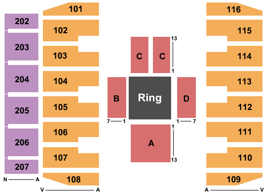 Deltaplex Arena Wrestling Seating Chart