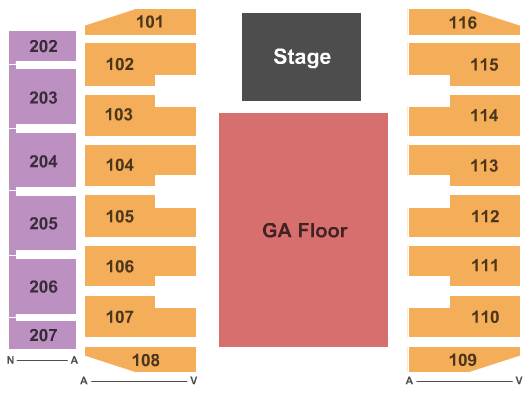 Deltaplex Arena Endstage - GA Floor Seating Chart