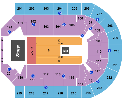 Denny Sanford Premier Center Chris Young Seating Chart