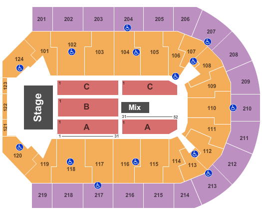 Scope Arena End Stage 2 Seating Chart