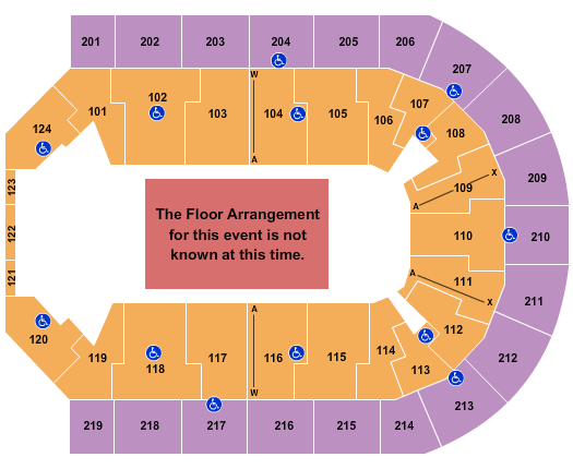 Denny Sanford Premier Center Generic Floor Seating Chart