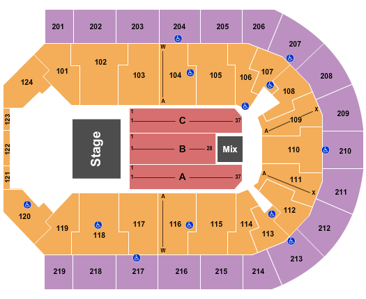 Denny Sanford Premier Center Seating Chart & Maps - Sioux Falls