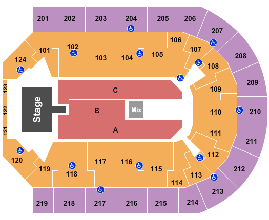 Denny Sanford Premier Center Pentatonix Seating Chart