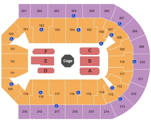 Denny Sanford Premier Center UFC Seating Chart