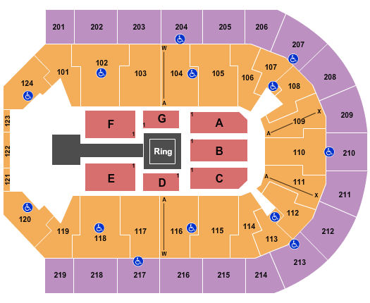 Denny Sanford Premier Center WWE Seating Chart