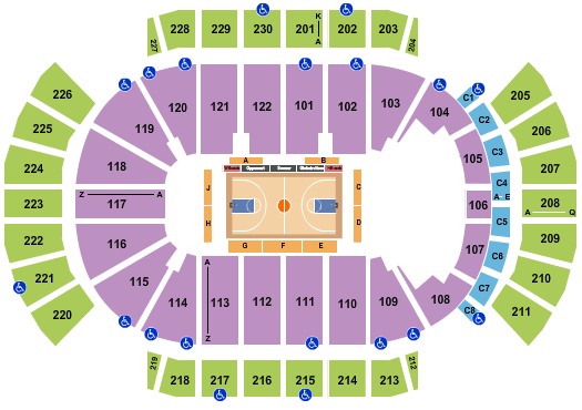 Desert Diamond Arena Basketball - Globetrotters Seating Chart