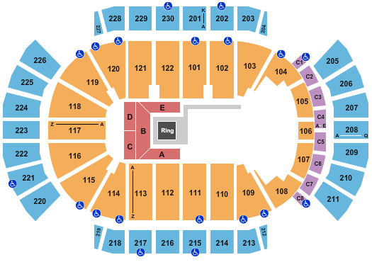 Desert Diamond Arena Boxing 4 Seating Chart