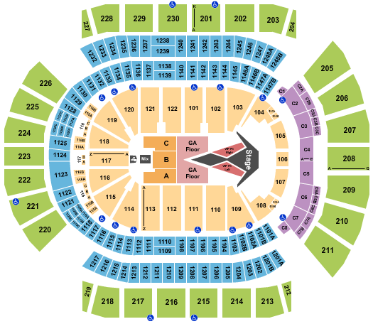 seating chart for Desert Diamond Arena - Carrie Underwood 2 - eventticketscenter.com