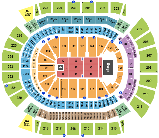 Desert Diamond Arena Endstage 6 Seating Chart