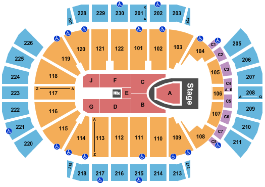 Desert Diamond Arena For King and Country Seating Chart