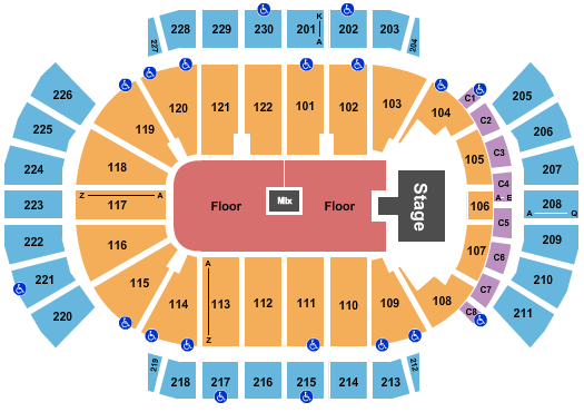 Desert Diamond Arena NF Seating Chart