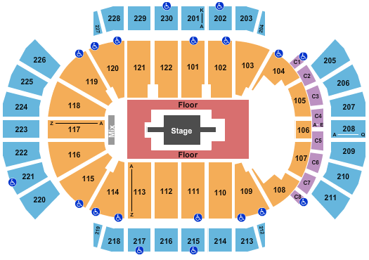 seating chart for Desert Diamond Arena - Rauw Alejandro - eventticketscenter.com