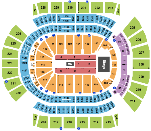 Desert Diamond Arena Seating Map