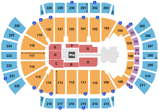 Desert Diamond Arena WWE Smackdown Seating Chart