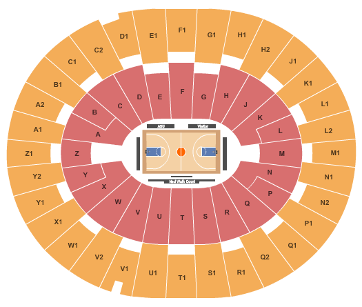 Desert Financial Arena Basketball Seating Chart