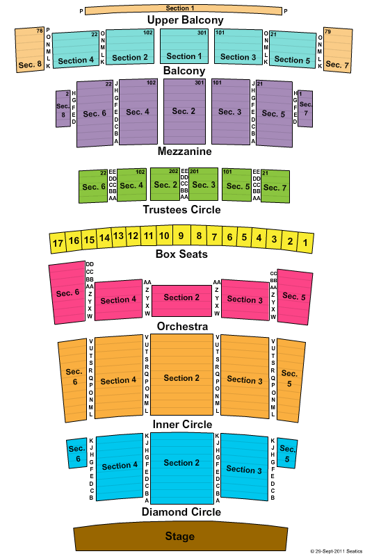 Detroit Opera House End Stage Seating Chart