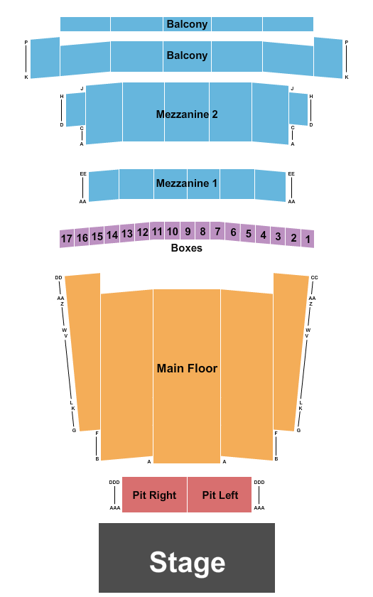 Detroit Opera House Endstage 4 Seating Chart