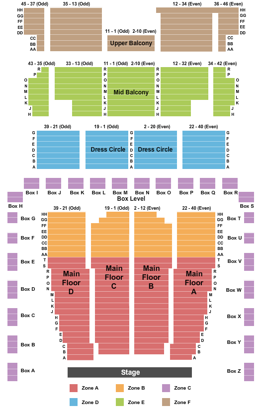 seating chart for Detroit Symphony Orchestra Hall - Detroit Symphony Zone - eventticketscenter.com