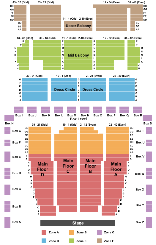 Detroit Symphony Orchestra Hall Detroit Symphony Zone Seating Chart